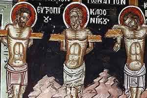 Свети мученици Евтропије, Клеоник и Василиск