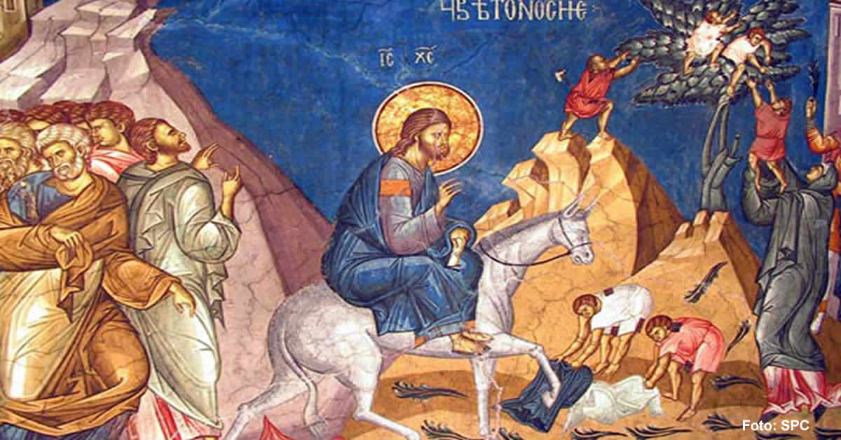 Улазак Христов у Јерусалим - Цвети