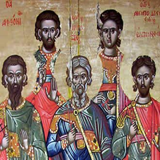 Свети мученици Акиндин, Пигасије и други с њима